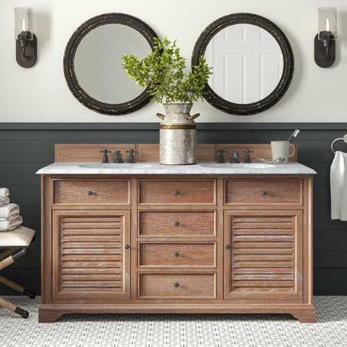 Farmhouse & Rustic Solid Wood Bathroom Vanities | Birch Lane